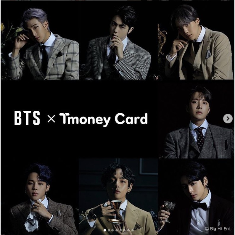 (現貨)❤韓國代購❤ 韓國 BTS X T MONEY 真人版 防彈少年團 手繪版 透明卡 3D 交通卡 售完為止