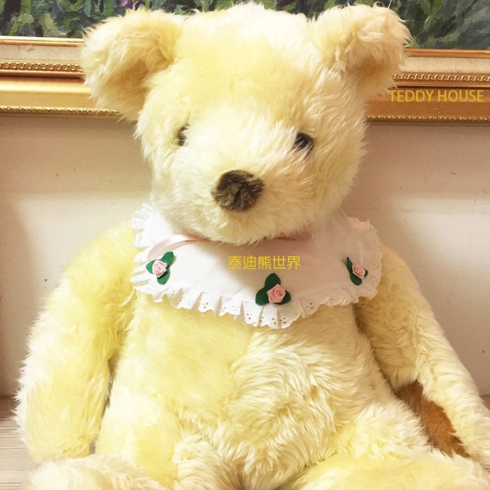 泰迪熊專賣店正版泰迪熊【TEDDY HOUSE泰迪熊】泰迪熊玩偶公仔絨毛娃娃黃金圍兜凱倫公主泰迪熊正牌泰迪熊可許願