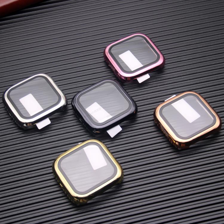 台灣 適用fitbit versa2智能手表一體鋼化膜電鍍全包保護殼防摔防刮硬