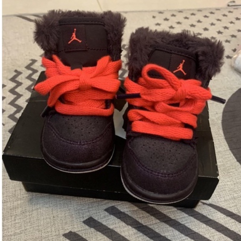 Nike Jordan 1 嬰幼兒運動鞋 毛毛絨 過年穿新鞋