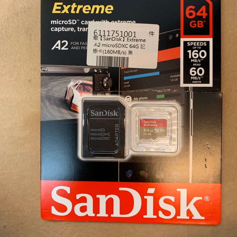 Sandisk Extreme A2 64g microSDXC(160mb/s)