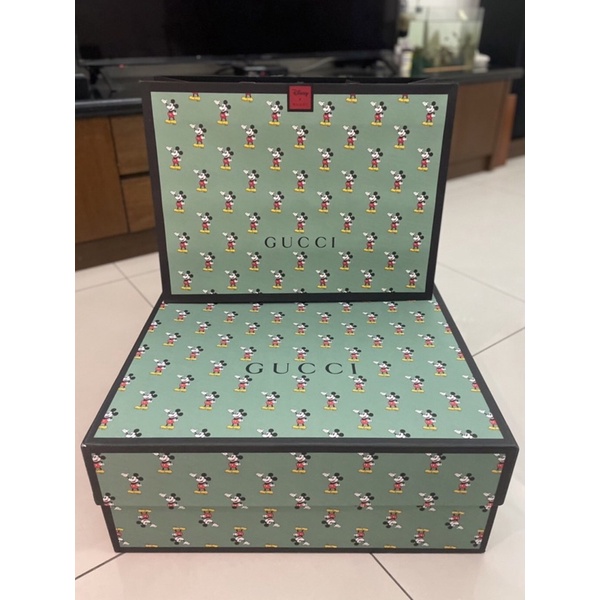Disney x Gucci 米奇聯名 紙盒 禮品盒 收納盒 收納箱 置物盒 置物箱 防塵袋 紙袋