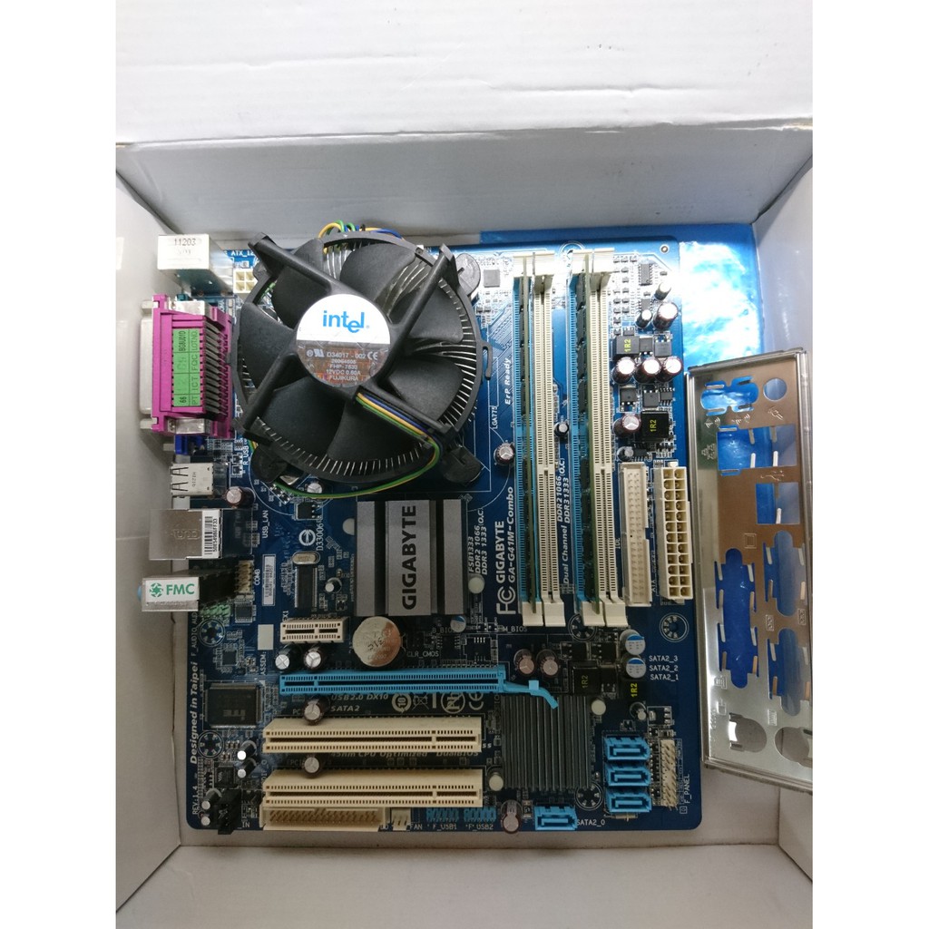 [現貨] Intel Q9400 + G41M 四核心處理器 技嘉 775 主機板 半套電腦 附4G記憶體