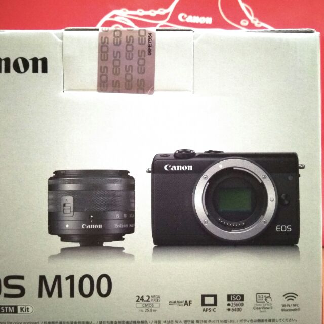 全新品 Canon 微單眼 EOS M100單鏡組(EF-M15-45mm IS STM)公司貨 黑