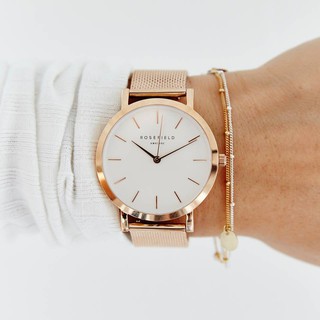 【Rosefield】紐約時尚手錶女錶現貨，玫瑰金金屬鍊條錶帶，錶面38mm可用於Cluse，保證正品