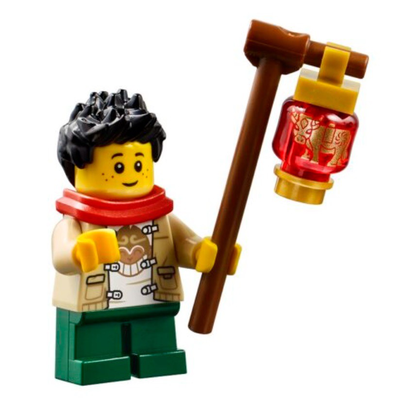 【台中翔智積木】LEGO 樂高 新春系列 80107 提燈 小男孩 (HOL230)