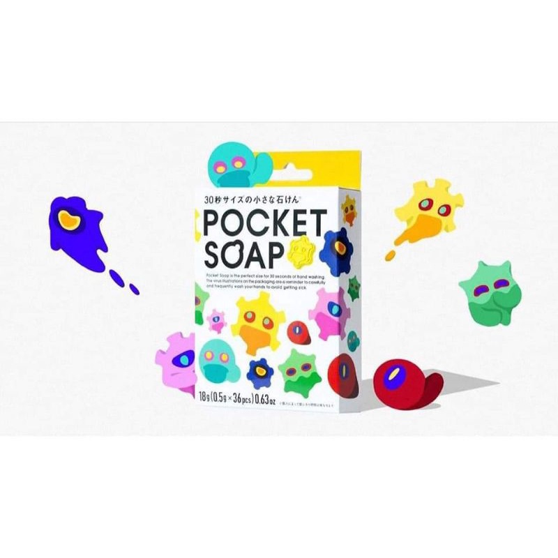 現貨❤日本【DREAMS POCKET SOAP 病毒造型隨身洗手皂】