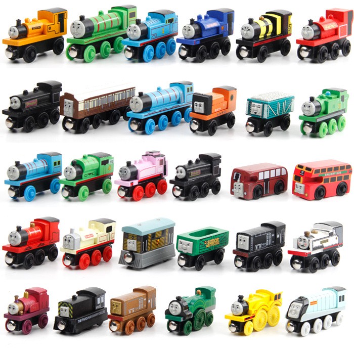 限時特價 現貨（木製小火車）托馬斯湯瑪士木頭磁性 磁鐵火車小火車車頭車廂軌道滑行 兒童 玩具