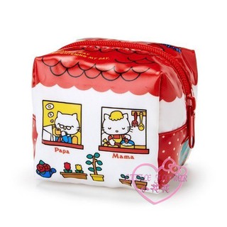 ♥小公主日本精品♥hello kitty凱蒂防水大臉頭圖案方型包零錢包收納包小物收納文具包輕便可愛好攜帶41130704