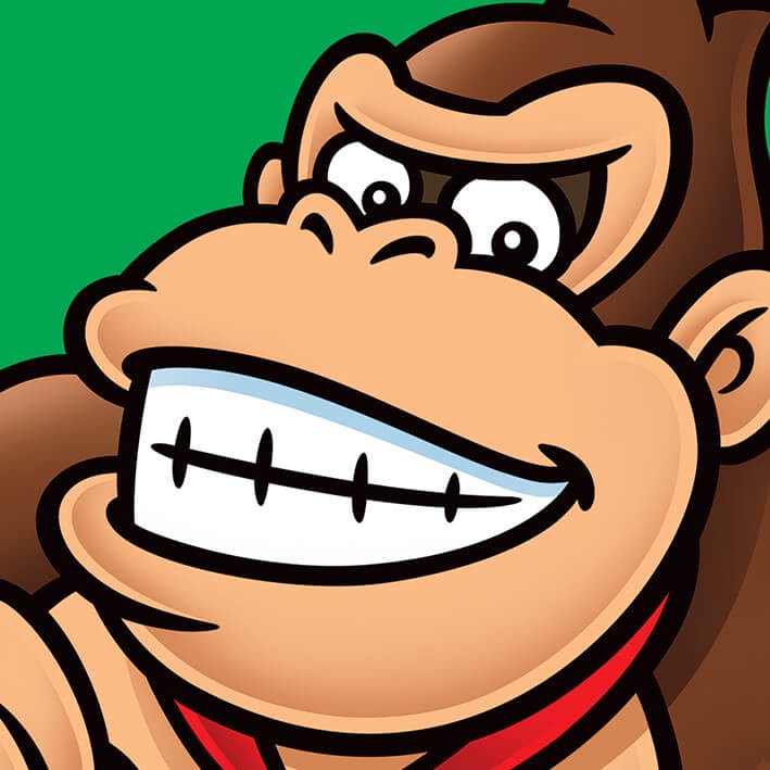 瑪利歐 大金剛 森喜剛 Donkey Kong  40x40 無框掛畫