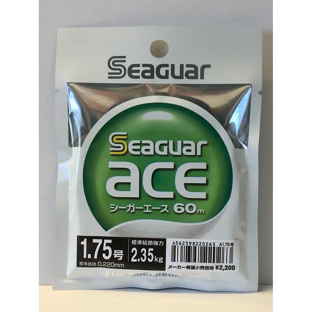 [Seaguar 碳纖線]日本製 Seaguar ace 碳纖線 1.75號 60m -子線.卡夢線.碳素線[魚彩釣具]