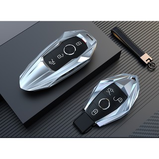 BENZ賓士汽車鑰匙殼 汽車鑰匙圈A180 C300 E300 GLE GLC鑰匙包、鋅合金保護殼