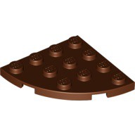 磚家 LEGO 樂高 紅棕色 plate Round Corner 4x4 弧形 轉角薄板 30565