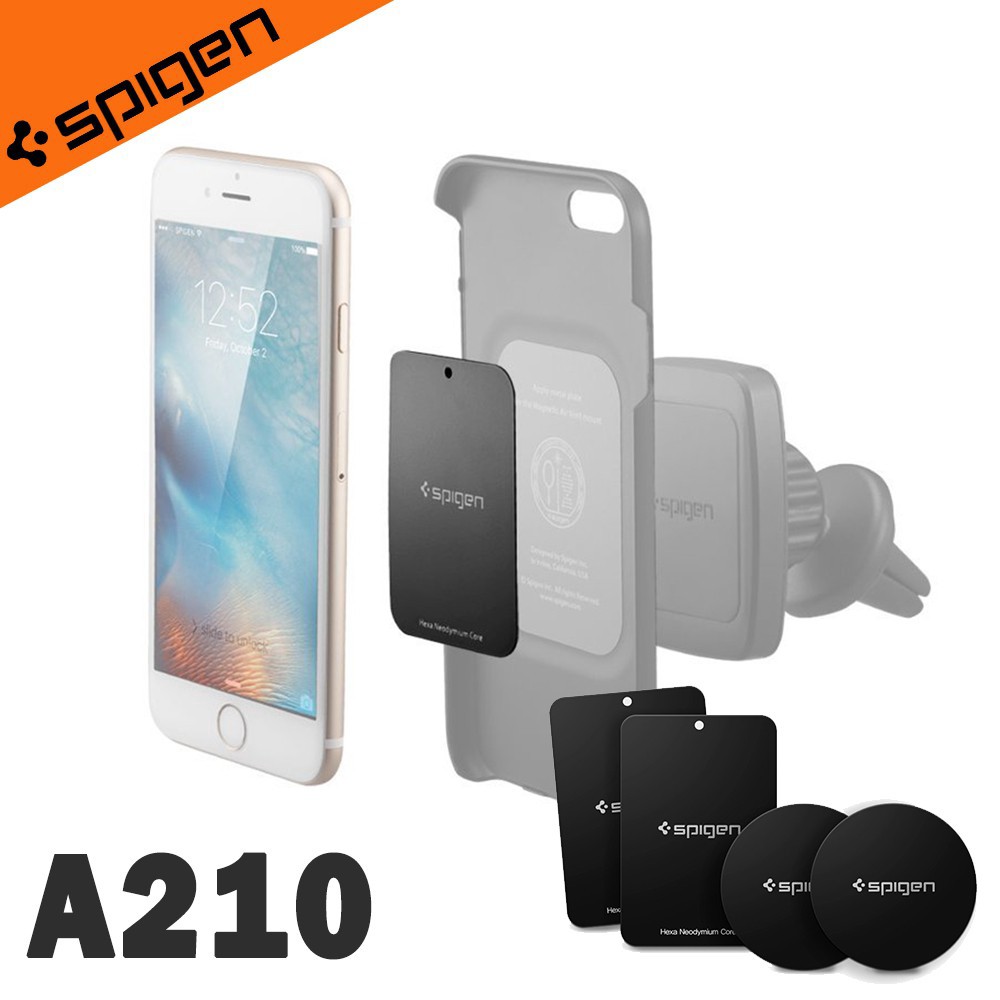 Spigen Kuel A210 高品質手機金屬貼片(一組4入)可搭配磁性手機支架 現貨 廠商直送