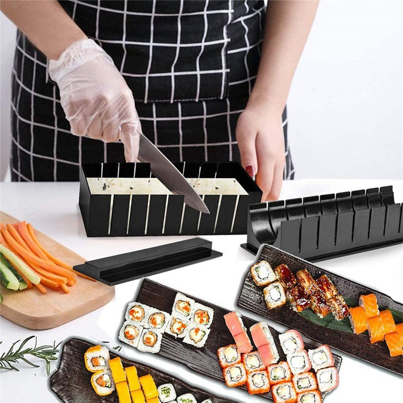 DIY壽司模具10件套裝飯團製作模具海苔壽司器壽司工具