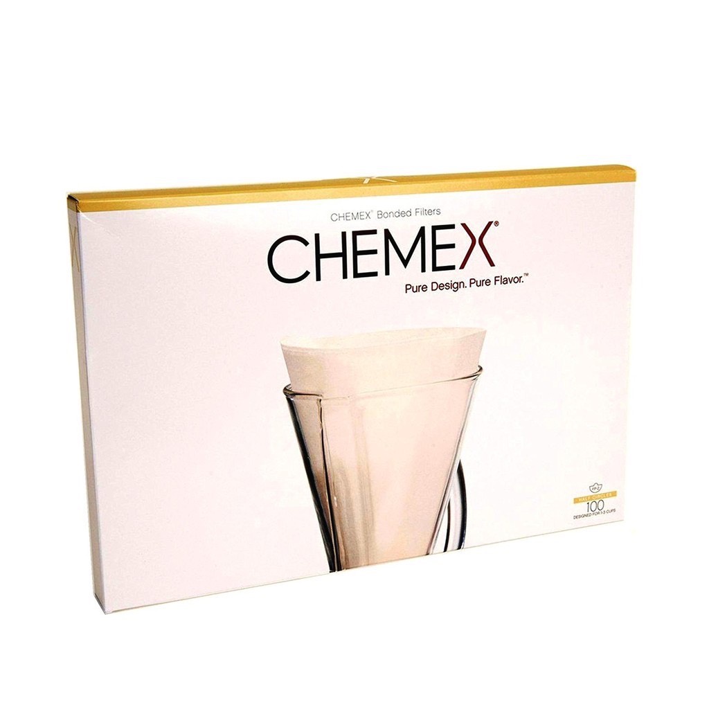 CHEMEX 1-3人份 專用 漂白濾紙 無預摺 半月形 ☕ 咖啡加 COFFEE+