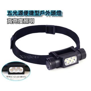 信捷【B67】GC-G2 LED 黃光頭燈 強光手電筒 工作燈 維修 巡邏 夜間施工 汽修 釣魚夜釣T6L2