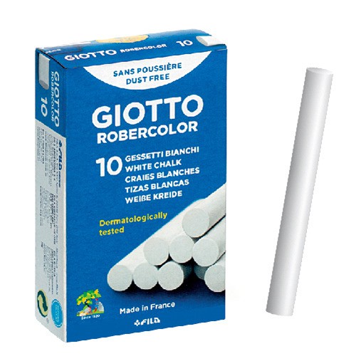 【義大利 GIOTTO】無毒環保粉筆(白色10入)  / 產地:義大利 / CE安全認證