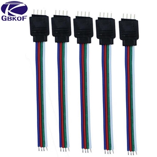 Gbkof 5pcs / Lot 10cm RGB 4 針公連接器電線電纜, 用於 2835 / 5050 RGB Le