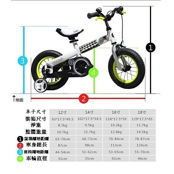 e世代優貝14吋輪胎扣子車Royalbaby BUTTONS BIKE兒童腳踏車/輔助輪兒童車/兒童自行車兒童節禮物