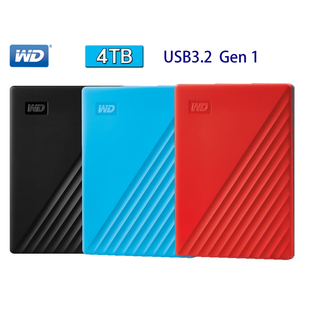 WD My Passport USB 3.2 Gen1 外接式硬碟 4TB
