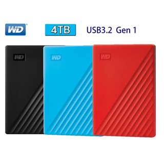 WD My Passport USB 3.2 Gen1 外接式硬碟 4TB