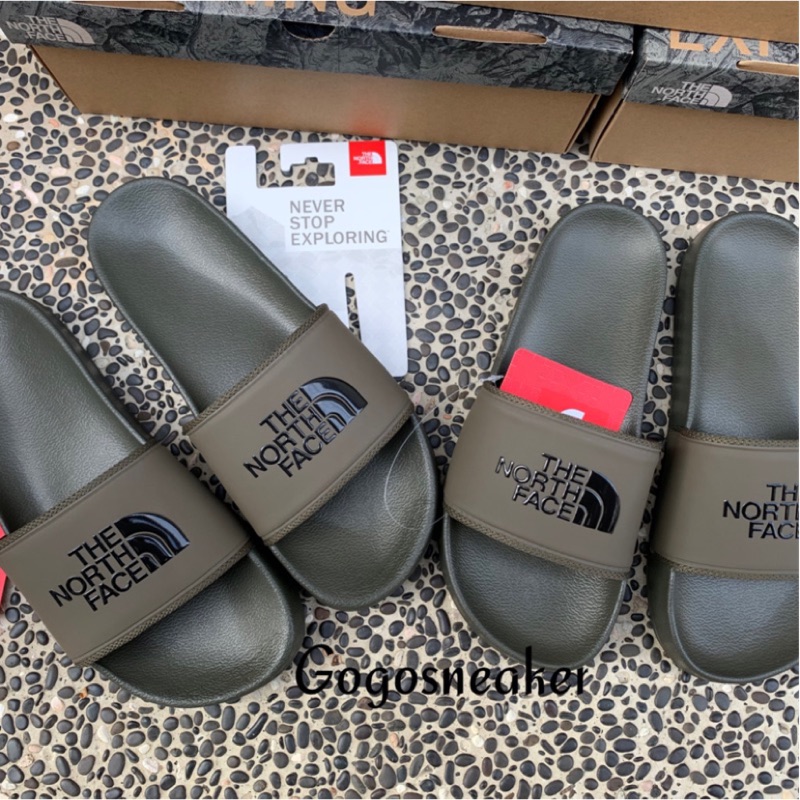 Gogosneaker®️The North Face 北臉 拖鞋 slide 軍綠 墨綠色 工裝 機能 涼鞋