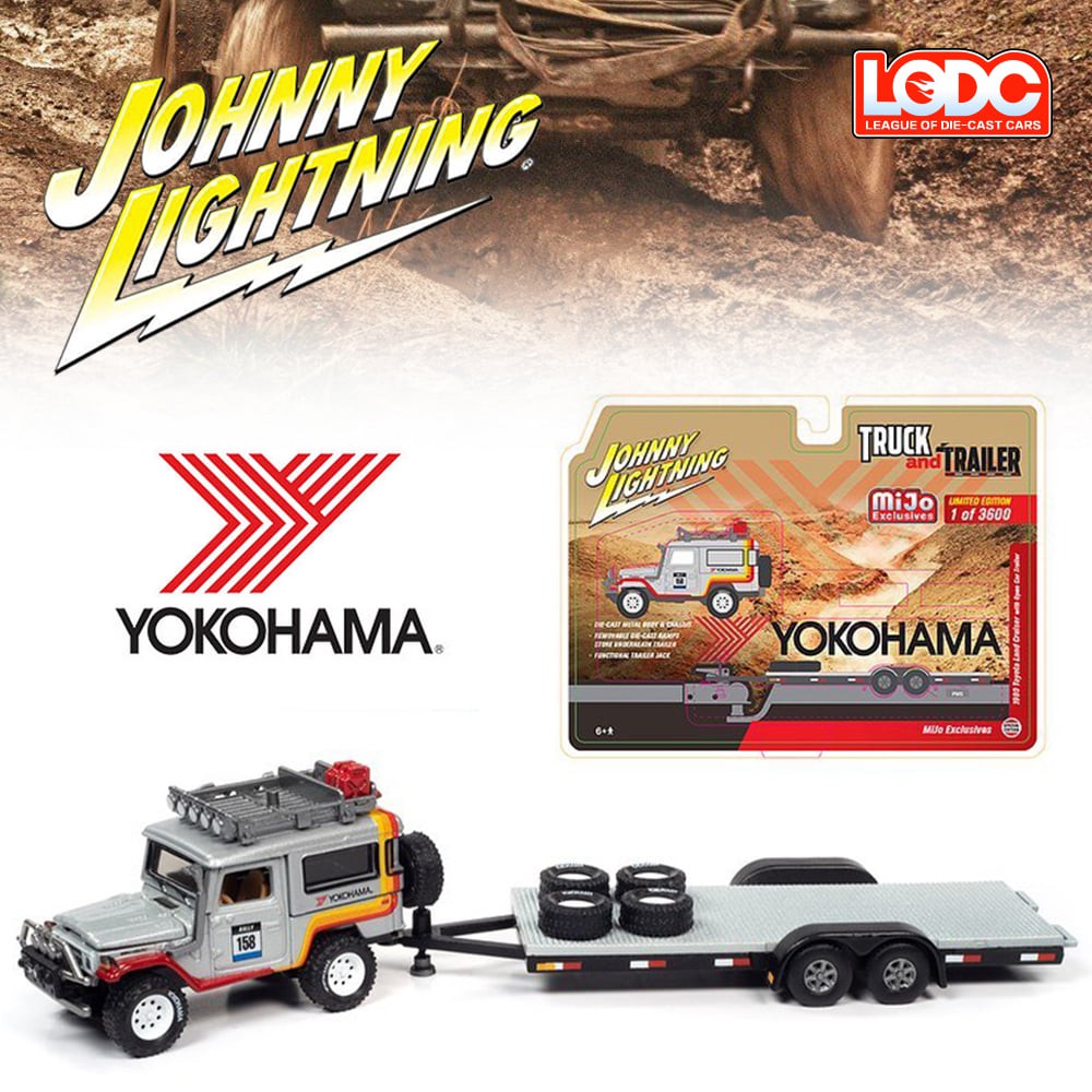 Johnny Lightning 1:64 Mijo限定 Toyota Land Cruiser &amp; Trailer