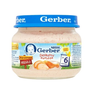 【單罐】Baby Food 嘉寶 Gerber 純雞肉泥 80g (波蘭廠) 藍色瓶蓋