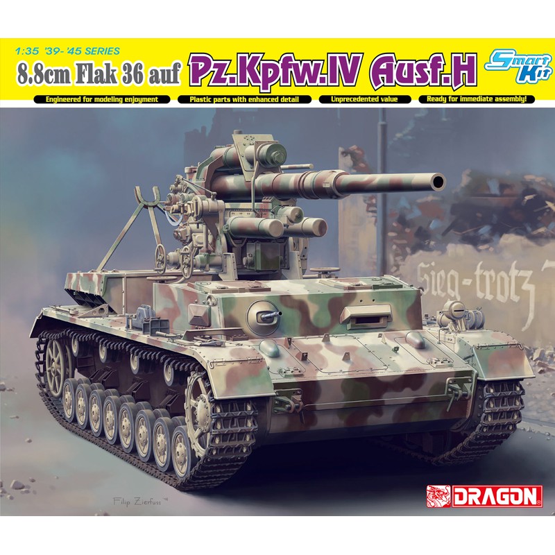 [五星上將] Dragon1/35德軍88mm FlaK 36 auf Pz.Kpfw.IV Ausf.H[代工客製化]