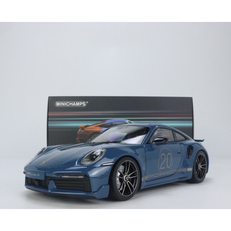 Minichamps 1:18 1:18 Porsche  911 992 Turbo s 保時捷20週年紀念版午夜藍