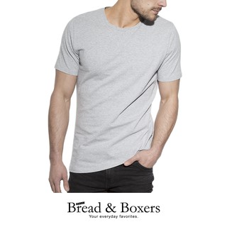 Bread & Boxers Crew-Neck 有機棉男用圓領T (灰色) 短袖 短T 素T 素面 圓領 質感 舒適