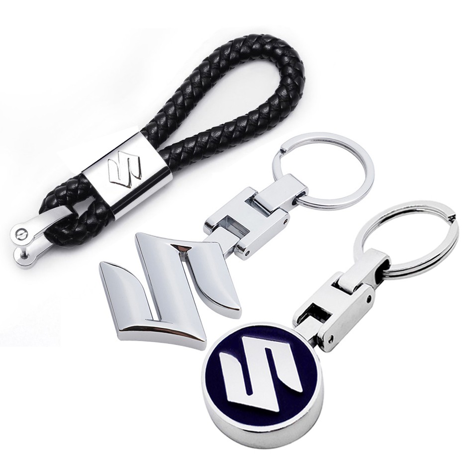 專用於鈴木Suzuki Swift SX4 Jimny Samurai 車標鑰匙扣 汽車編織鑰匙鏈 鑰匙釦環掛件