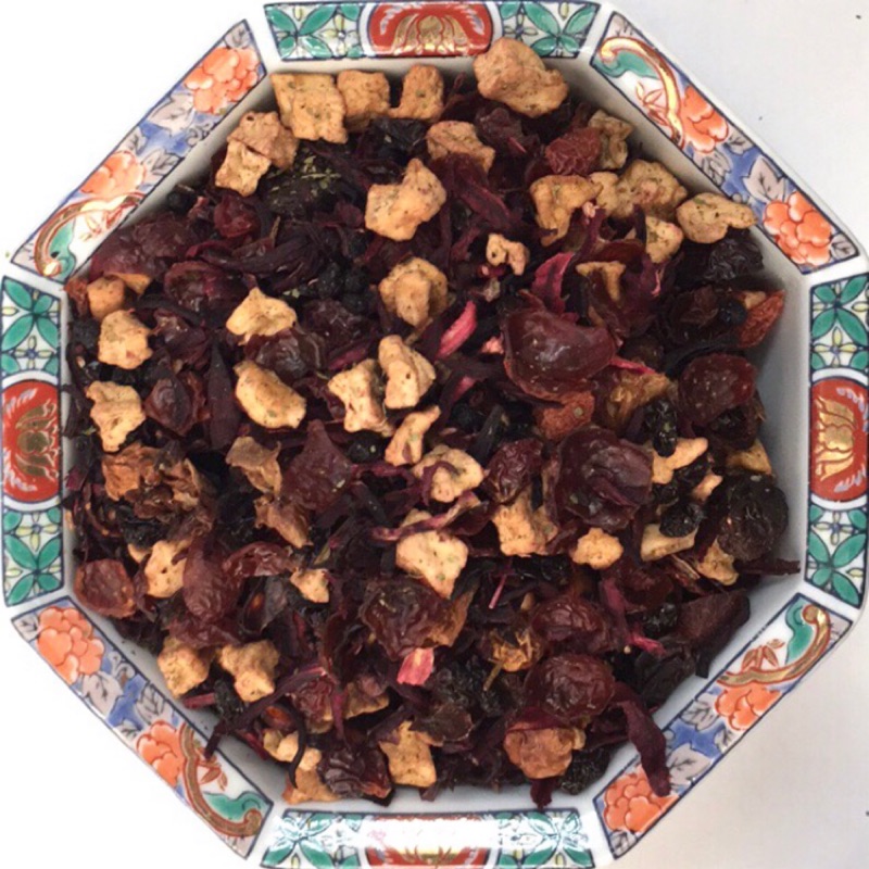 『平易行』進口 黑森林綜合果粒茶(50g～100g) 產地：德國 水果茶 黑森林果茶 果粒茶 薄荷葉 芙蓉花 藍莓 黑莓