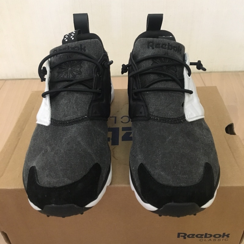 Reebok Furylite Asymmetrical 陰陽 太極 黑灰白 慢跑鞋 23號 US6號