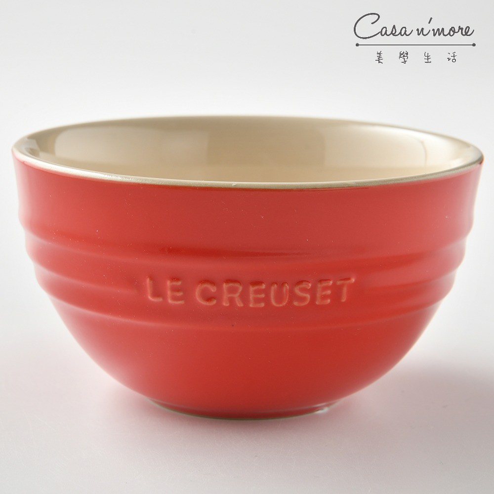 Le Creuset 韓式飯碗 餐碗 湯碗 陶瓷碗 碗公 胭脂紅