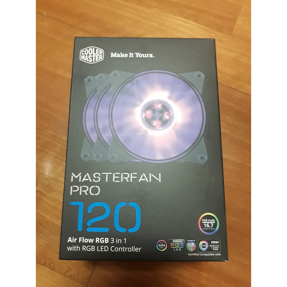 Cooler Master RGB LED控制器與MasterFan Pro 120風量型RGB風扇三合一組合包