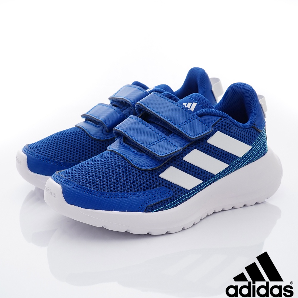 adidas><愛迪達魔鬼氈粘扣式的運動鞋EG4144/藍(中小童段)19.5cm/20cm零碼