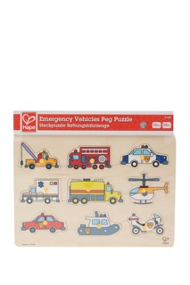 🔺臺灣現貨🔺德國🇩🇪Hape愛傑卡木製玩具-救難交通工具拼圖Emergency Vehicles Puzzle
