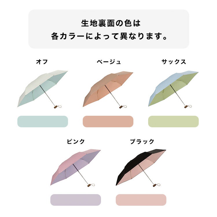 ✧查米✧現貨日本新款Wpc 100%遮光彩色內裡超輕量陽傘五折傘抗紫外線抗 