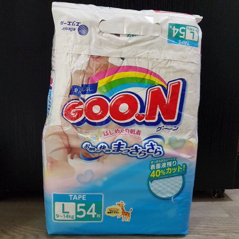 GOO.N日本大王境內版L號黏貼型尿布50片一包（拆封品）詳閱內文（2017年製造）@jdse