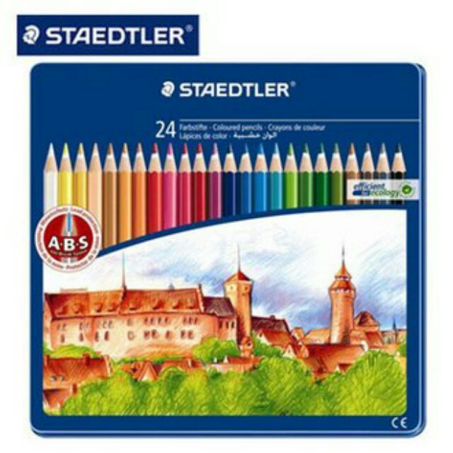 全新德國施德樓 STAEDTLER 24色 油性 色鉛筆組 文具