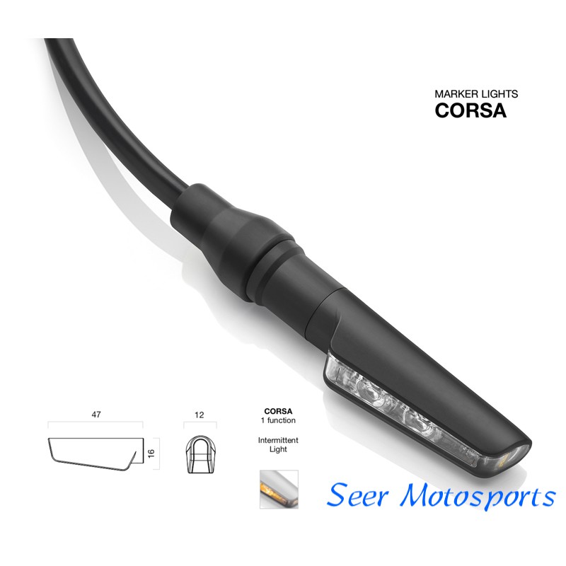 [Seer] Rizoma Corsa LED CNC 方向燈  現貨 內建繼電器 不快閃 FR110B FR110BM