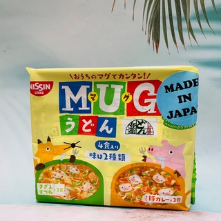 日本 Nissin 日清 MUG雙味泡麵 4食入 馬克杯麵 咖哩烏龍