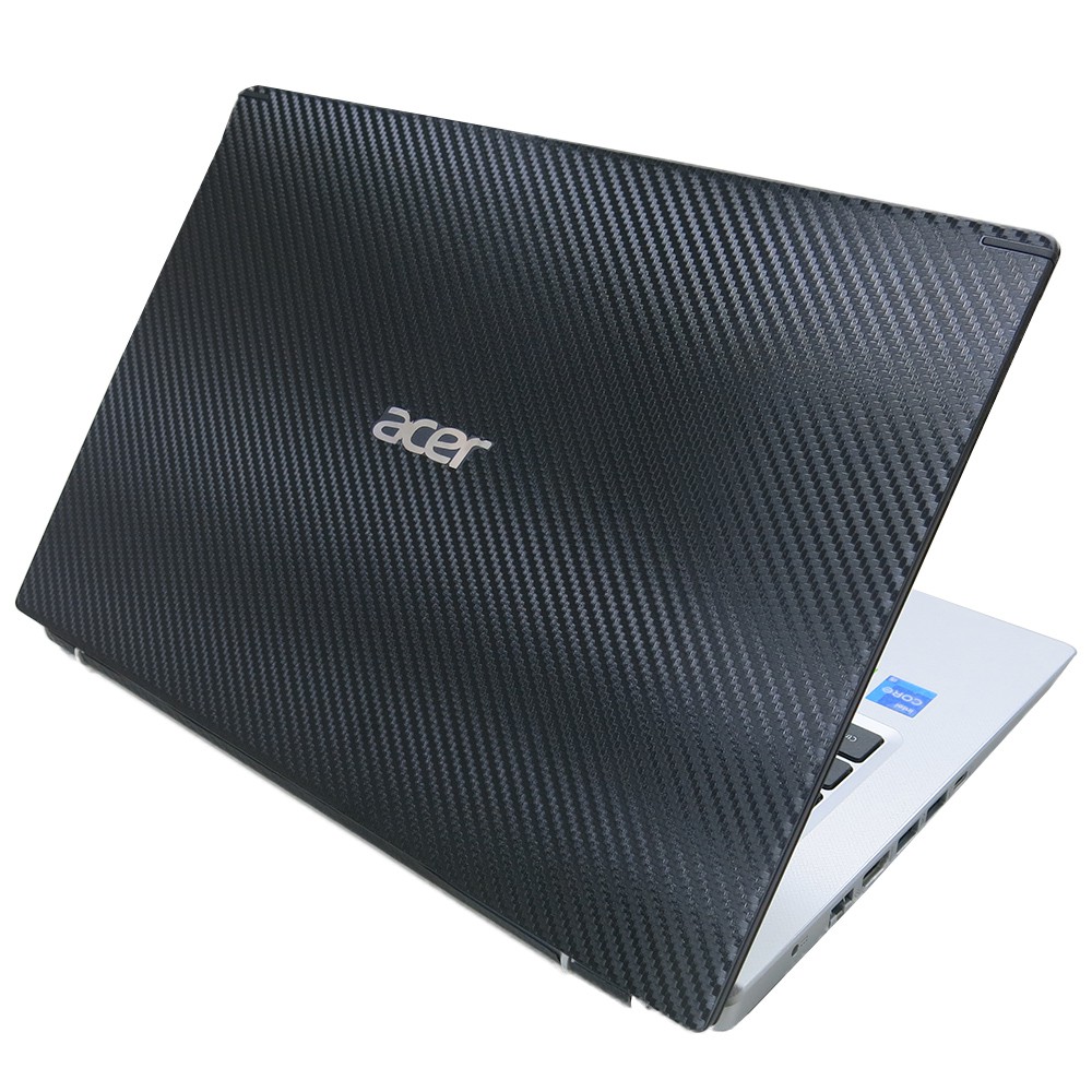 【Ezstick】ACER A514-54G 黑色卡夢紋 機身貼 (含上蓋貼、鍵盤週圍貼、底部貼) DIY包膜