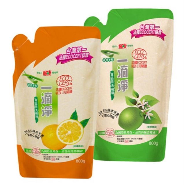 食品用洗碗精 楓康一滴淨洗碗精補充包800g 蝦皮購物