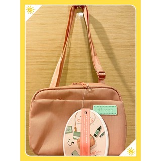 日本 Elecom off toco 帆布多功能側揹包 馬卡龍粉限定色