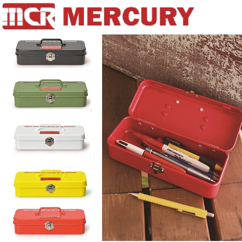 【文具室務】美式雜貨MERCURY Mini Tool Box 鐵製工具箱 多功能手提工具箱 鉛筆盒 鐵盒 工具箱 收納