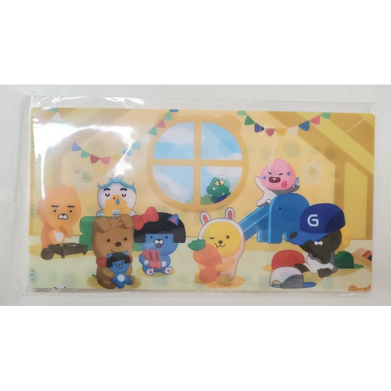 《現貨》KAKAO FRIENDS-大集合遊樂款口罩收納夾(米黃色)【再送】波力、瑪莎與熊及彩虹小馬貼紙