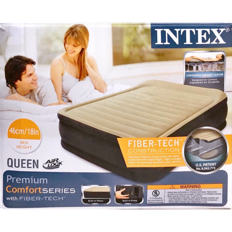 Intex PREMIUM AIRBED 雙人電動幫浦充氣床 二手有使用床包 無外盒 有收納袋